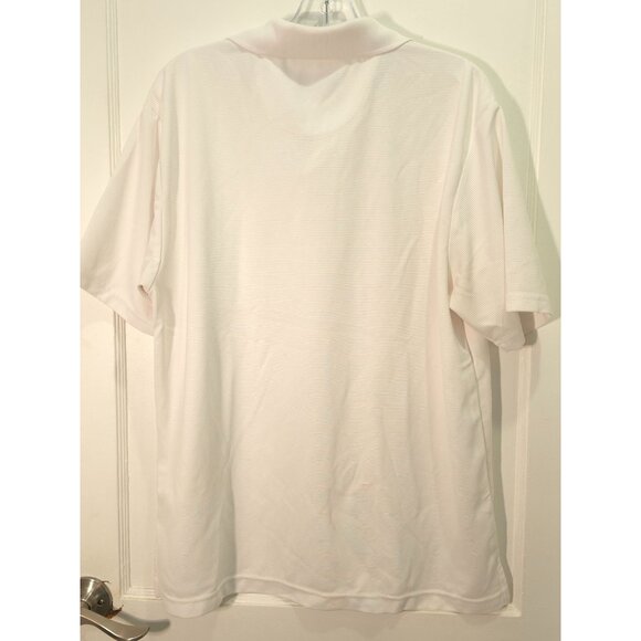 Ben Hogan Performance Polo Shirt L/XL White Short Sleeve Ribbed Texture - Picture 4 of 9